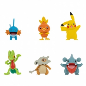 Pokemon Figurki Bitewne Treecko, Torchic, Mudkip, Gible, Pikachu, Cubone 6 pak. Seria 4, Figurka