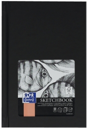 Szkicownik Oxford Sketchbook Artistic A6/96k szyty - czarny
