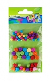 Ozdoba dekoracyjna koraliki plastikowe mix x3