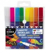 Flamastry zmieniające kolory Kidea, 8 pisaków (FZKKA)