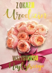 Karnet Urodziny damskie bukiet