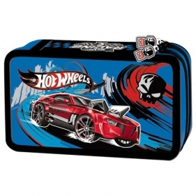 Piórnik podwójny Hot Wheels z wyposażeniem - <br />