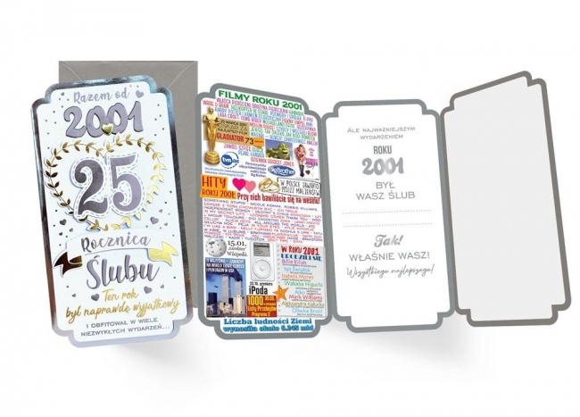 Karnet Rocznica ślubu 25