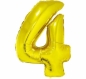 Balon foliowy cyfra "4" złota, 85cm
