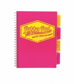 Kołozeszyt B5 Pukka Pad Project Book Neon różowy (7298-NEO)
