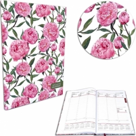 Kalendarz 2023 A4 tygodniowy soft touch peonie