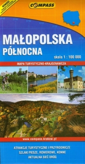 Małopolska Północna mapa turystyczno krajoznawcza 1:100 000