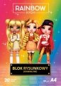 Blok rysunkowy Rainbow High A4/20 ark