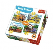 Puzzle Duże maszyny budowlane 4w1