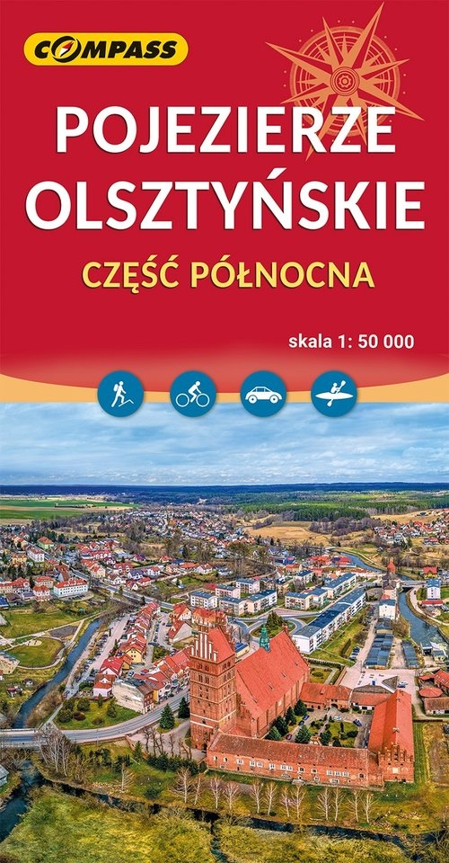 Pojezierze Olsztyńskie, część północna mapa turystyczna