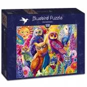 Bluebird Puzzle 1000: Kolorowe sowy (70498)