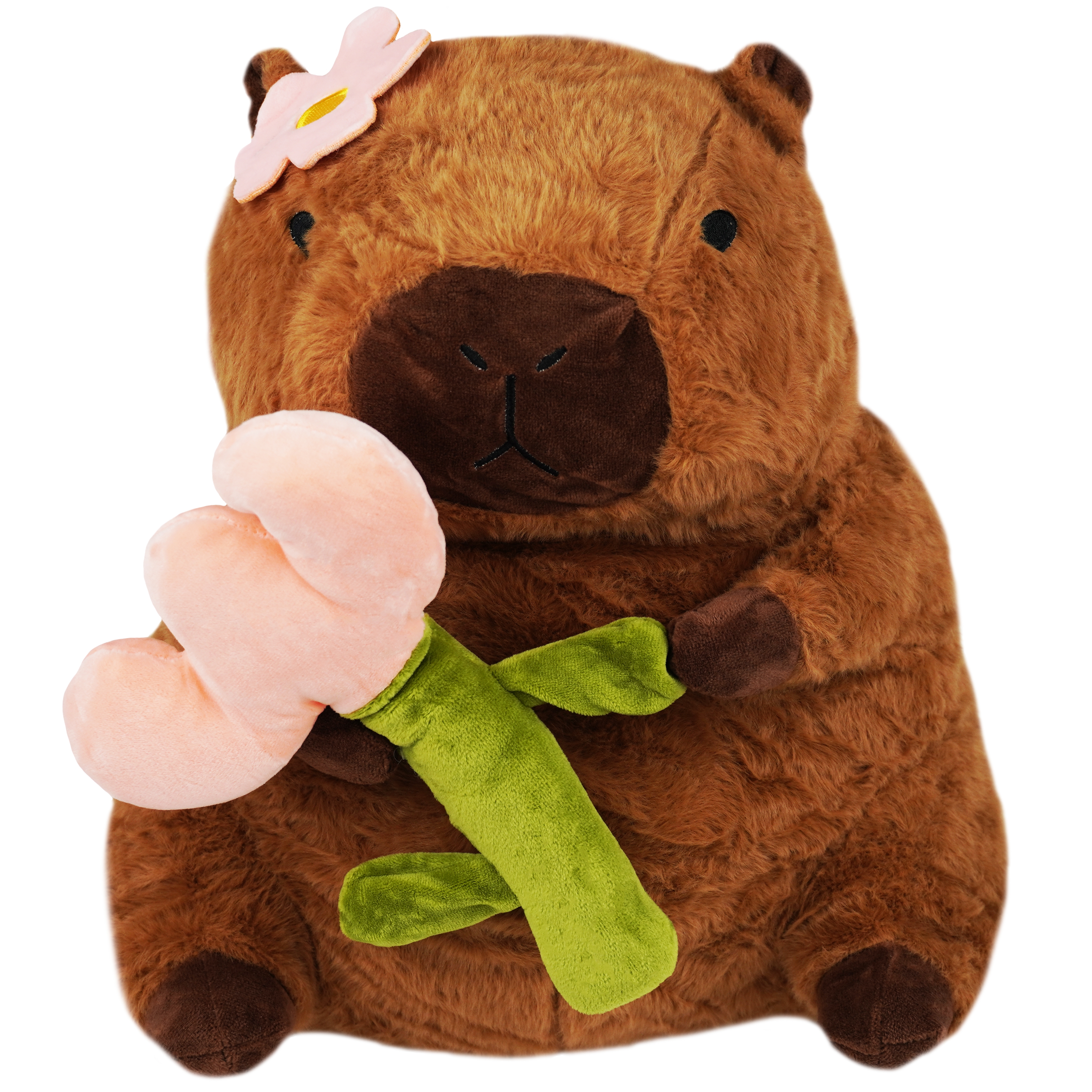 <img src='https://webimage.pl/pics/987/6/d5907354146987.jpg' style='height:440px' /> Pluszowa kapibara z kwiatkiem, 30 cm