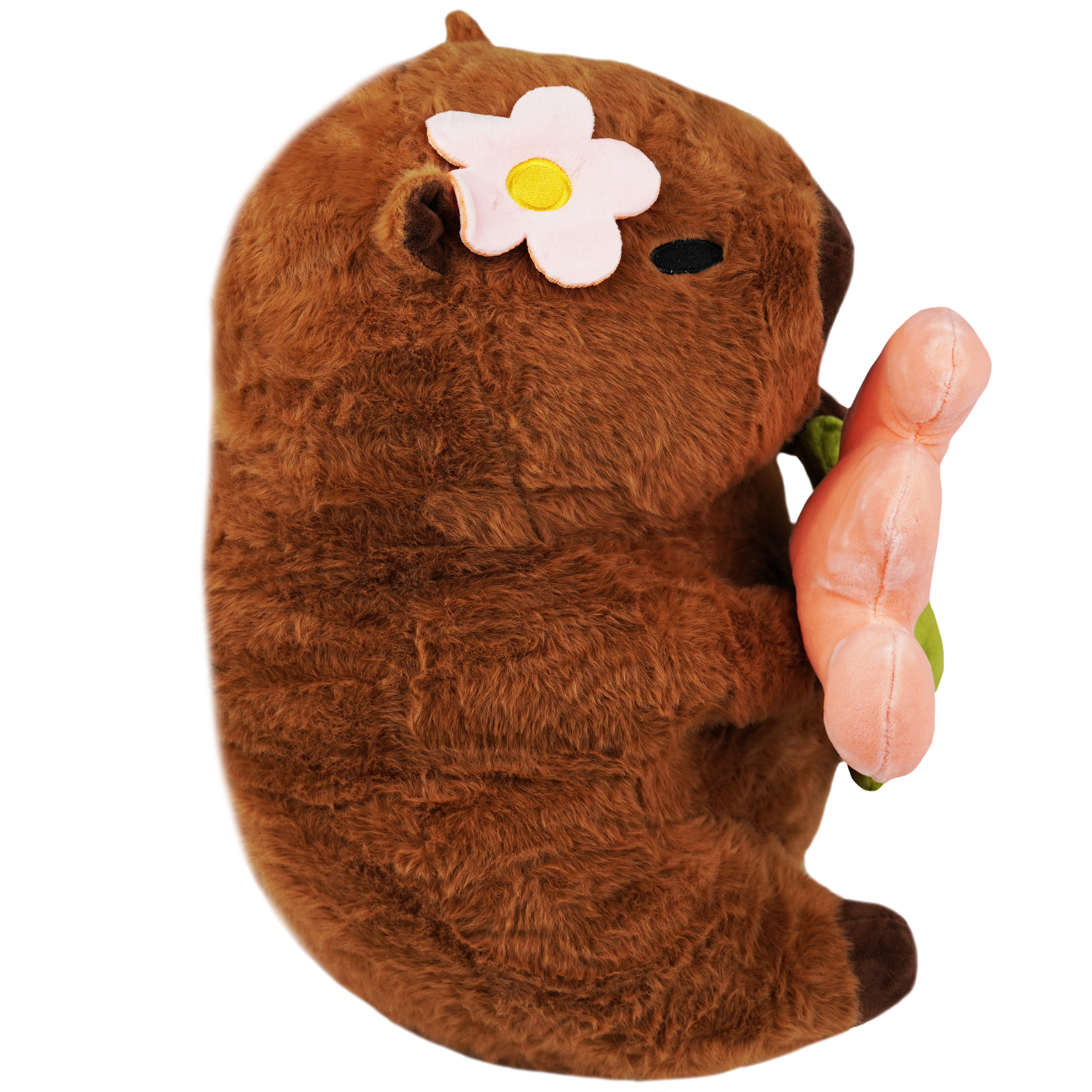Pluszowa kapibara z kwiatkiem, 30 cm