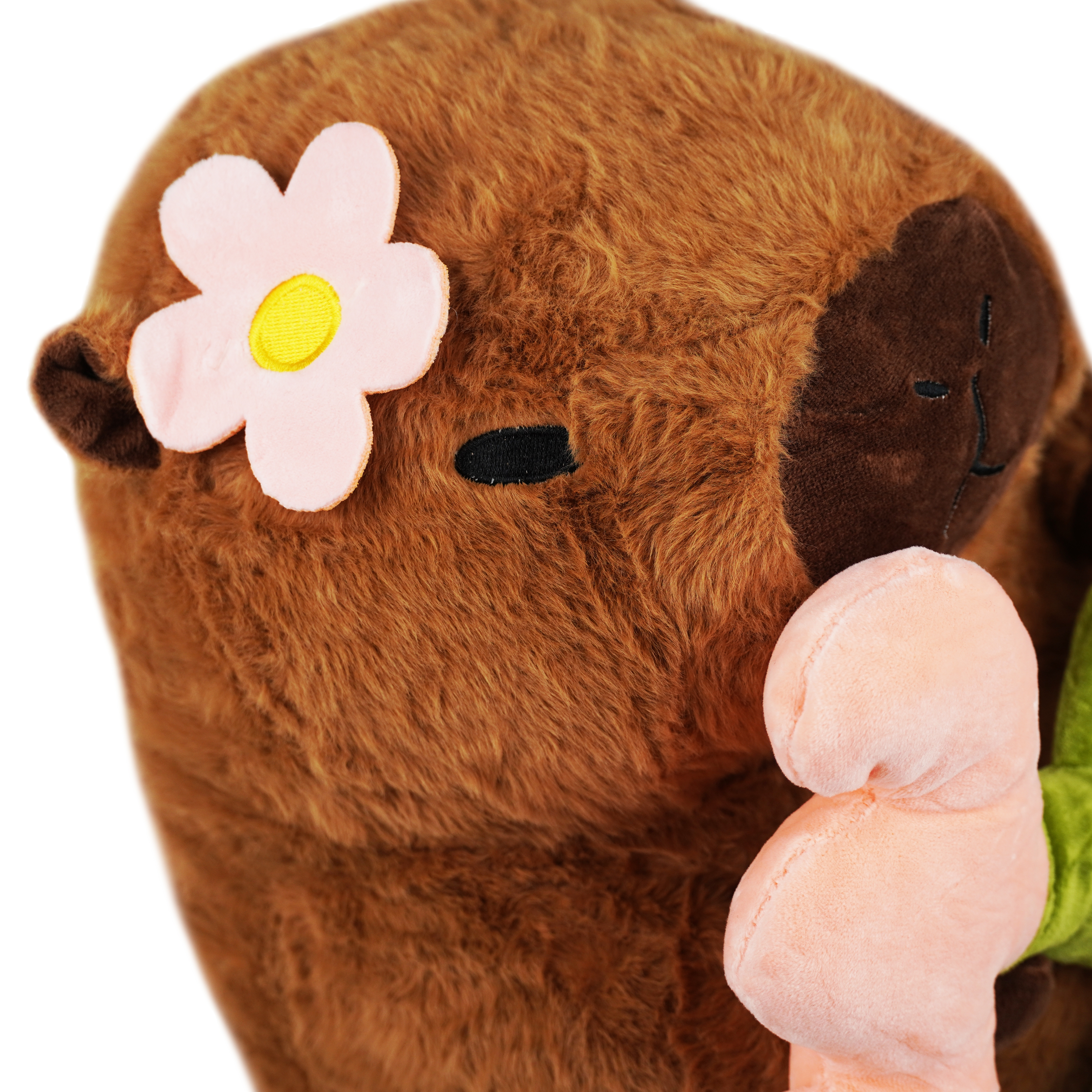 Pluszowa kapibara z kwiatkiem, 30 cm
