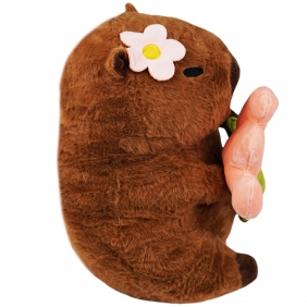 Pluszowa kapibara z kwiatkiem, 30 cm