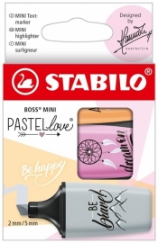Zakreślacz Boss Mini Pastellove 3 kolory STABILO
