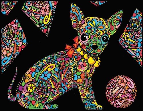 Kolorowanka welwetowa Colorvelvet 47x35 cm Chihuahua