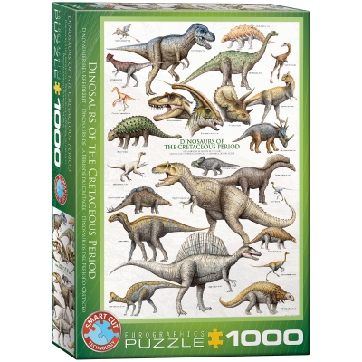 <img src='https://webimage.pl/pics/989/0/d628136600989.jpg' style='height:440px' /> Puzzle 1000 Dinosaurs of Cretaceous Period 6000-0098