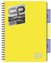 Brulion A5 CoolPack w kratkę 200 kartek żółty neon (51989PTR)
