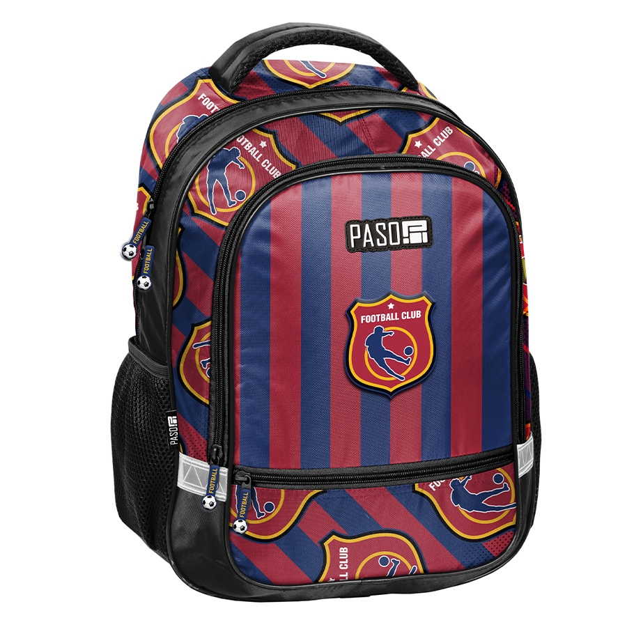 Plecak dwukomorowy szkolny - Football Club Stripes