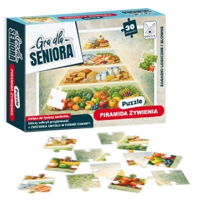 Gra dla Seniora. Puzzle Piramida Żywienia