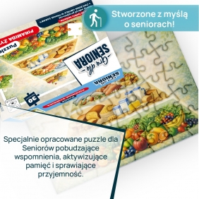Gra dla Seniora. Puzzle Piramida Żywienia