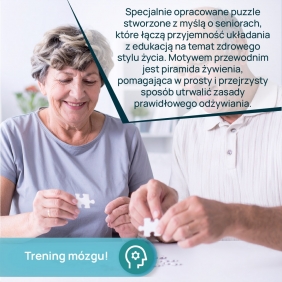 Gra dla Seniora. Puzzle Piramida Żywienia