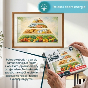 Gra dla Seniora. Puzzle Piramida Żywienia