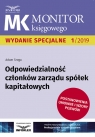 Odpowiedzialność członków zarządu spółek kapitałowych