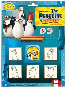 Pieczątki Blister 5 sztuk Pingwiny