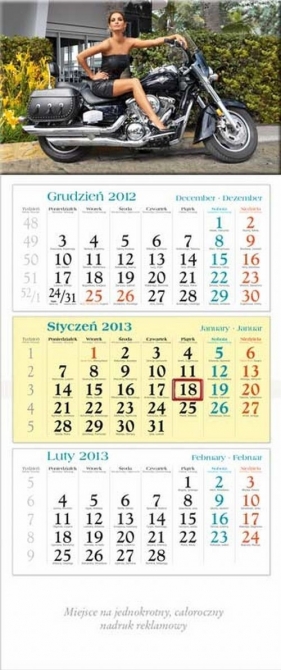 Kalendarz 2013 KT 18 Natasza trójdzielny - <br />