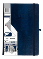 Kalendarz 2027 B5 tygodniowy Jazz - granatowy
