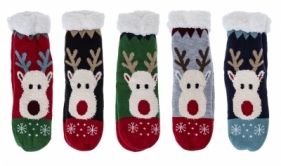 Ciepłe skarpety świąteczne (mix wzorów) 1 para