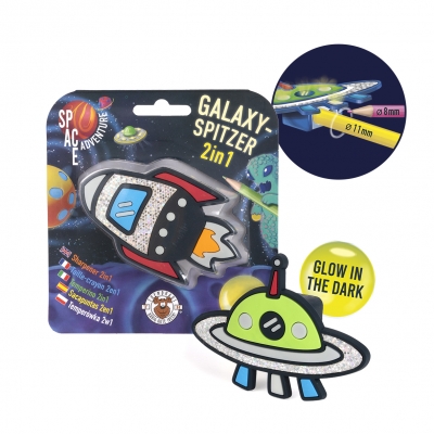 <img src='https://webimage.pl/pics/990/1/d4032722961990.jpg' style='height:440px' /> Temperówka świecąca w ciemności Space Adventure 1 szt. mix