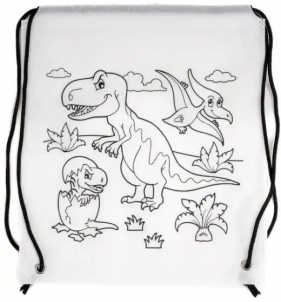 Worek szkolny do malowania Tinting dino