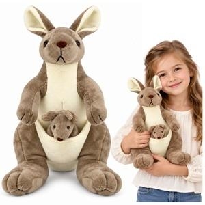 <img src='https://webimage.pl/pics/990/4/d5907990214040.jpg' style='height:440px' /> Pluszowa kangurzyca z małym beżowa 30cm