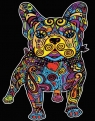  Kolorowanka Welwetowa Colorvelvet 47x35 cm Buldog Francuski