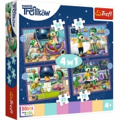 Trefl, Puzzle 4w1: Trefliki przed snem (34399)