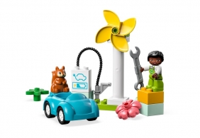 LEGO Duplo Town: Turbina wiatrowa i samochód elektryczny (10985)