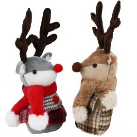 Filcowy figurka - siedzący renifer, 23 cm