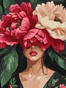 Malowanie po numerach - Tajemnicze piwonie 30x40cm