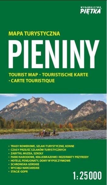 Pieniny 1:25 000 mapa turysyczna PIĘTKA