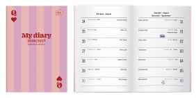 Kalendarz szkolny zeszytowy B6 48 - Pink Card