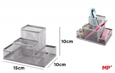 Organizer na biurko siatkowy 15,5x10cm czarny