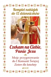 Czekam na Ciebie, Panie Jezu. Moje przygotowanie do I Komunii Świętej. Zestaw dla katechety. Komplet naklejek do 12 dzienniczków - Ewelina Parszewska