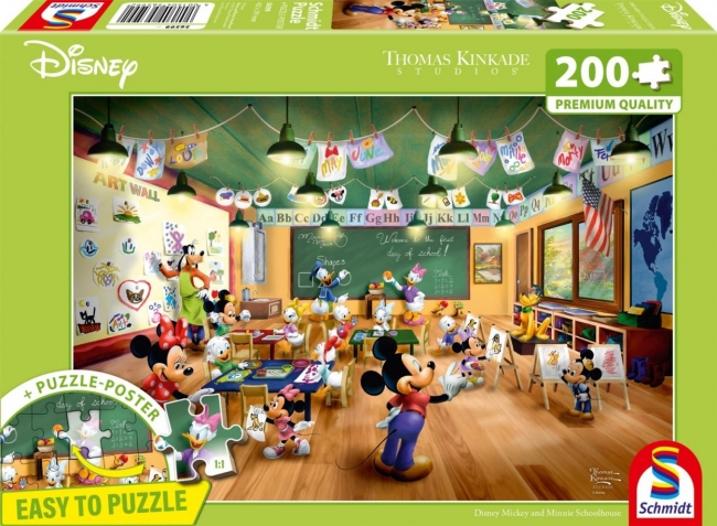 <img src='https://webimage.pl/pics/992/5/d4001504565992.jpg' style='height:440px' /> Puzzle 200 Myszka Miki & Minnie w szkole (Disney)