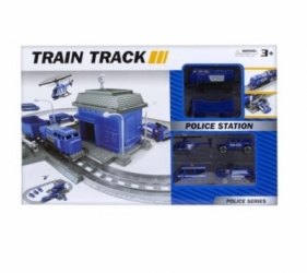Stacja kolejowa policja z akcesoriami