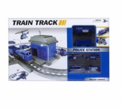 Stacja kolejowa policja z akcesoriami