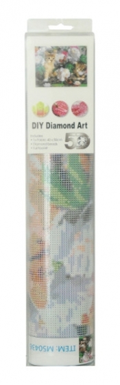 Mozaika diamentowa kotki w kwiatach