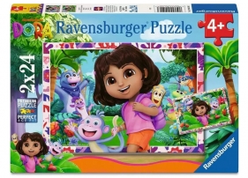 Puzzle dla dzieci 2D: Dora 2x24 elementy (12004199)